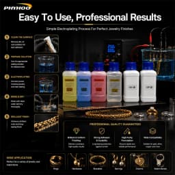 PHYHOO Professional Jewelry Electroplating Solution Kit Gold Silver Rose Plating Formula Fluid System For Workshop DIY Crafts