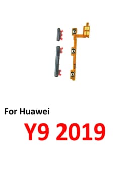 For Huawei Y9 2019 Phone New Power Volume Button On Off Up Down External Key Internal Flex Cable Parts Black Green Blue