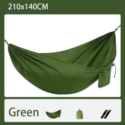 Portable Hanging Hammocks Single Person for Travel Beach Outdoor Camping Colorful High Strength Parachute Fabric Bed Storage Bag