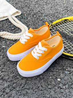 1059-1 Minimalist Style Solid Color Boys and Girls Low Top Children's Canvas Shoes Fluorescent Candy Baby Casual Board Shoes C