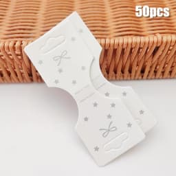 50pcs White Craft Hang Tag Card Display Cards For Necklace Bracelet Earrings Ear Studs Cardboard Package Hair Clips Wholesale