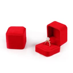 6PCS Square Velvet Ring Box Rings Earrings Studs Storage Organizer Jewelry Gift Case Romantic Proposal Wedding Ring Box
