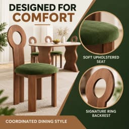 French Mid Century Oval Travertine Stone Dining Table, Solid Wood Base Small Household Dining Table Set for Living Room