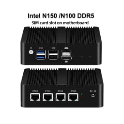 Fanless Mini PC Soft Router Intel Celeron J6412 J4125 J1900 N2830 N150 4x Ethernet 2.5G Intel I226V NIC Friewall Appliance