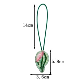 3D Beaded Patch Sequin Rhinestones Pearl Conch Cloth Patch Pendant Lanyard Decorative DIY for Bag Keychain Beading Applique