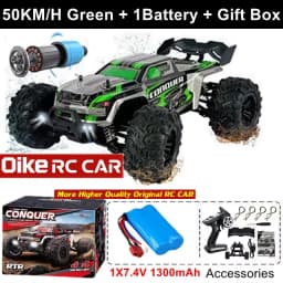 Oike RC Drift Car With LED Light 50KM/H / 80KM/H Brushless 4WD Remote Control Electric High Speed Racing Monster Truck for Adult