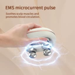 Mini Cordless Scalp Massager EMS Head Massage Machine Waterproof Head Scratcher Body Massager for Deep Cleansing Stress Relax