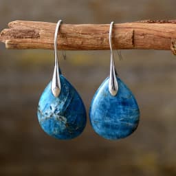 Classy Designer Hook Natural Stone Dangling Huggie Woman Waterdrop Earrings Elegant Gems Jewellery Creative Gifts