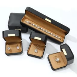 Wholesale Luxury Jewelry Gift Packaging Box Classic Design Octagon Microfiber Ring Earrings Jewelry Box