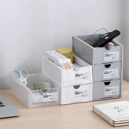Desktop Storage Boxes, Cosmetics Storage, and Office Stationery Storage Cabinets Can Be Stacked and Combined for Drawer Storage
