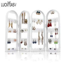 Clear 120/180/240/360 holes Plastic Earrings Studs Display Rack Folding Screen Earring Jewelry Display Holder Storage For Stud