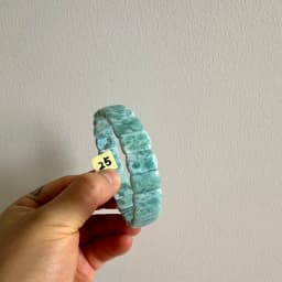 2026 AAA Grade Natural Larimar/Copper Pectolite Bead 10x14mm Bracelet Dominicana Genuine Larimar Gemstone Bangle Woman Wholesale