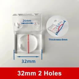 Magnifier Baffle For Sliding Table Saw Ruler Edge Banding Woodworking Machine 25mm 1 Holes 32mm 2 Holes 25.5mm 1 Holes
