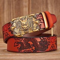Men Belt Genuine Leather New High Quality Cowhide Handmade Men Waistbands Chinese Dragon Pressed Straps Male Designer Belts