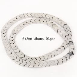 Natural Silver Color Hematite Stone Cylinder Irregular Loose Round Beads For DIY Jewelry Making Bracelet Earring Accessories