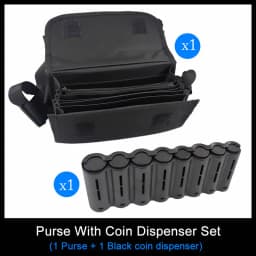 Multi Pocket Driver Waiter's Purse Waist Wallet 8 Slots Euro Coin Dispenser Coin Holder Sorter Collector Fanny Pack Cash Receipt