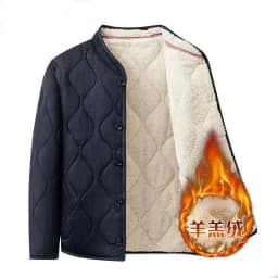 Thickened Winter Cotton Jacket for Elderly Men Warm Fleece Lined Cold Proof Grandpa Style Casual Fashion Urban Loose Fit Coat