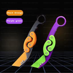 New Knife Fidget Toy 3D Printing Technology Stocking Stuffers Gift With Butterfly Claw Blade Carrot Fidget Toy Stress relief Toy