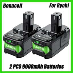 For Ryobi 18V Battery 6A 9A Li-ion Rechargeable Battery Replacement Battery For Ryobi P108 P107 P109 Power Tool Battery
