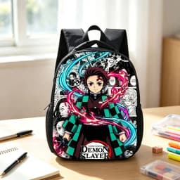 Anime Demon Slayers Backpack Game Cartoon Tanjiro Nezuko Print Schoolbag Student Bookbag Back To School Bags Christmas Gifts