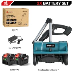 ONEVAN 3000W 300mm Brushless Electric Snow Plow Cordless Snow Sweeper Shovel Clean Street Courtyard For Makita 18V Battery Pin