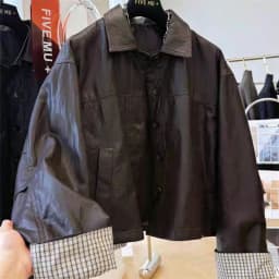 Casual Korean Style Short Leather Jacket Women's Spring Autumn Flip Collar Biker Coat Stylish Synthetic Leather Outerwear