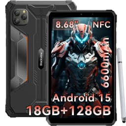 Blackview Active 5 Rugged Tablet 8.68" HD+ 90Hz Android 15 Mini Pad 24GB+128GB 6600mAh Battery Waterproof/Dual SIM/IP68/NFC/GPS