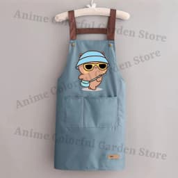 Bubu Dudu Kitchen Waterproof Oil Resistant Apron for Men Women Anime Fashion Aprons Cooking Solid Color Hotel Work Clothes Gifts