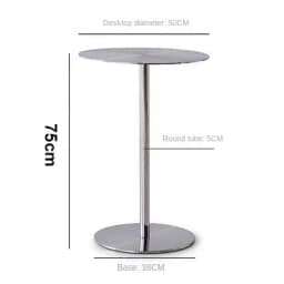 Simple Modern Industrial Style Cafe Stainless Steel Small Round Table Outdoor Leisure Round Iron Table Metal Dining Table