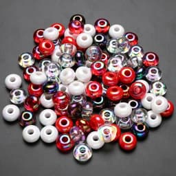20Pcs 15mm White Brown Acrylic Round Big Hole Beads Loose Spacer Bead For DIY Necklace Bracelet Earring Jewelry Making Accessory