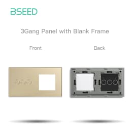 BSEED 1/2/3Gang WIFI Touch Switch Part Only Glass Panel Smart Dimmer Curtain Switch Function DIY Part EU Wifi Socket Parts