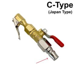 Car Tire Inflator Nozzle Lock on Tire Inflator Chuck Quick Inflation Hose Adaptor With Valve For Air Compressor EU C-Type And US