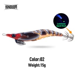 Kingdom Egi Squid Bait Artificial Jigging Lures Slow Sinking Squid Hooks Sea Fishing Octopus Cuttlefish Luminous Tackle Lure