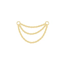 AIDE 925 Sterling Silver 9 Types Zircon CZ Chain Spare Parts Rock Punk Hoop Piercing Hoops Drop Earring Fine Jewelry Gift 1pc