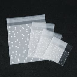 100pcs Plastic Transparent Cellophane Candy Bags Self Adhesive White Polka Dot Candy Cookie Gift Bags For Wedding Birthday Party