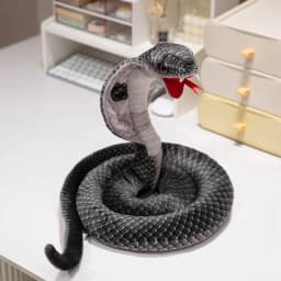 Simulation Cobra Plush Toy Golden Dot Indian Cobr Stuffed Animals Snake Plush Grey Funny Spoof Joke Toys Home Decor