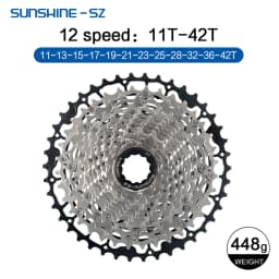 SUNSHINE MTB Cassette 8 9 10 11 12 Speed Mountain Bicycle Freewheel Extra Light 40 42 45 46T 48T 50T 52T for Shimano HG Sprocket