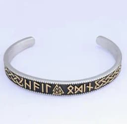 Stainless Steel Bangle for men Vintage Viking Rune Amulet Bracelet Jewelry Scandinavian Punk Hip Hop Wrist Gift for Girls