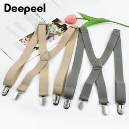 Deepeel 2.5*100cm Men Suspenders 4 Clips Elastic Adjust Strap Harness Adults Man Braces for Pants Hanger JockStrap Accessories