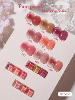 1-12pcs TC Summer Blue Glass Bead Cat Eye Gel Nail Polish Flash White Spar Nude Color Magnet Nail Art Gel Salon Christmas Nails