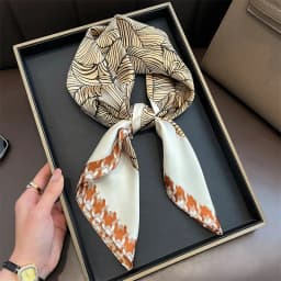 2025 New Yellow Lemon Print Square Silk Scarf for Women 70*70cm Neck Ties Fashion Decorate Neckerchief Female Hijab Bag Ribbions