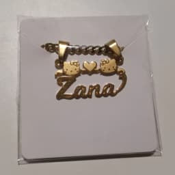 Custom Removable Cartoon Character Name Pendant Gold Color Stainless Steel Heart Nameplate Necklaces For Women Girl Kids