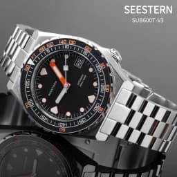 SEESTERN SUB600T Mens Diver Watch Automatic NH35 Movement Ceramic Bezel Lume Mechanical Wristwatches Sapphire Waterproof V3 S407