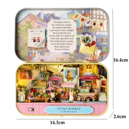 Box Theater Mini Doll House Desk Decorations Miniature DIY Dollhouse Kits Furniture Case Toys For Xmas Birthday Gifts