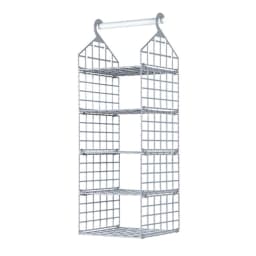 Foldable Hanging Closet Organisers Pajamas Coats Sweaters Sturdy Durable  Towels Layered Storage Basket , 2/3/4/5 Tier