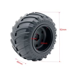 4PCS RC Car Rubber Wheels 12mm Hex Hub Replacement Tires for WLTOYS 144001 MJX Hyper Go 14210 HOSPEED HS14411 Off-Road Parts