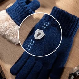 New Men's Warm Gloves for Winter Touch Screen Plus Velvet Thickened Cold-Proof and Warm Wool Knitted Gloves