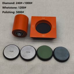 4-Angle Rolling Knife Sharpener 15/18/20/22° Roller Sharpeners Magnet Wooden Base Diamond Grinder Set Woodwork Sharpening System