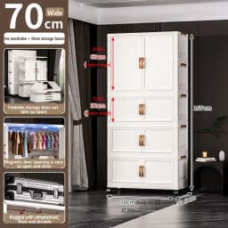 Installation Free Baby Wardrobe Foldableing Storage Cabinet Multi Layer Children's Small Wardrobe Home Clothes Storage Box Stora