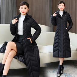 2026 NEW Winter Hooded Down Jacket 5XL Women's Warm Parka Fashion Down Cotton Women Long Coat Slim Temperament Female Overcoat